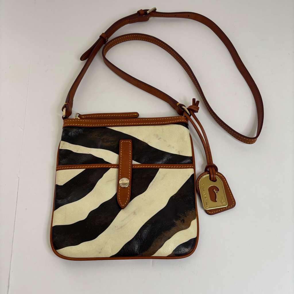 Dooney & Bourke Zebra Print Leather Crossbody Bag